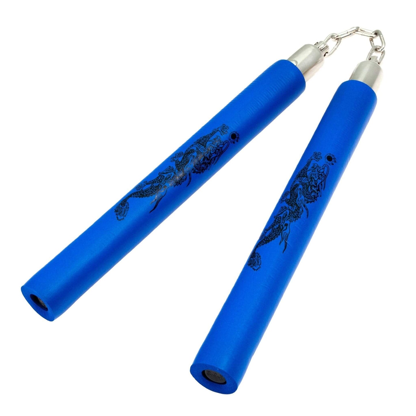 ProForce sporting goods blue / 8 inch Foam Cushion Grip Practice Nunchaks Chain and Dragon Design