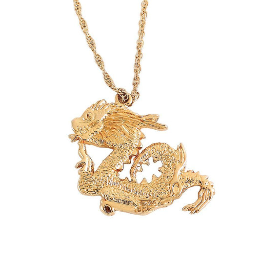 Century Sporting Goods Dragon Necklace 14K Gold Plated Necklace - Dragon