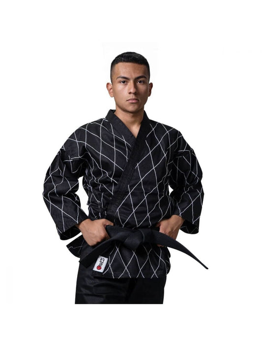 Eclipse Martial Art Supplies Sporting Goods 2 Hapkido Uniform Black with White Stitching 8 oz