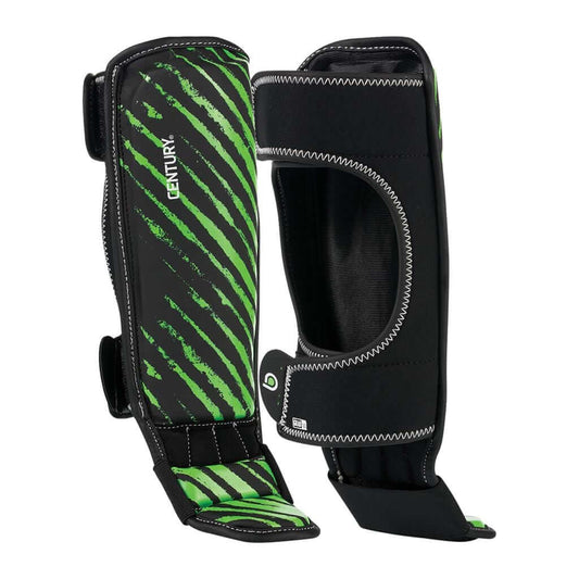 Eclipse Martial Art Supplies sporting goods Black/Green / youth Small/Med BRAVE YOUTH SHIN INSTEP GUARDS MMA mixed martial arts