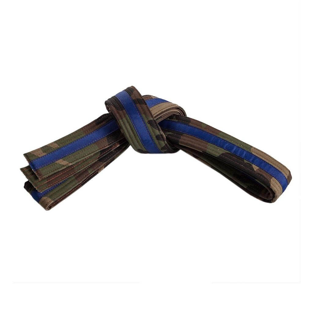 Eclipse Martial Art Supplies Sporting Goods Blue / 0-child small Double Wrap Striped Camo Krav Maga Martial Arts Belt