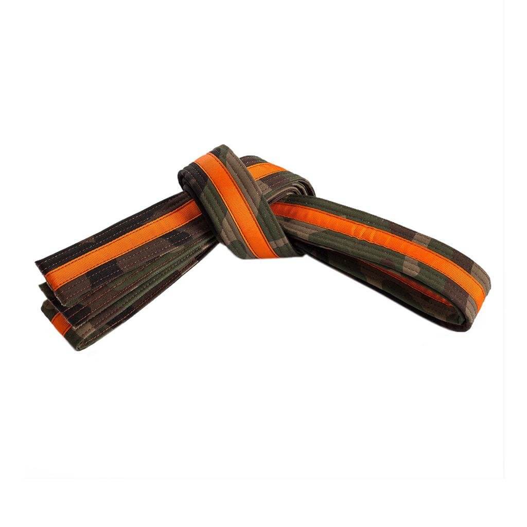 Eclipse Martial Art Supplies Sporting Goods Orange / 0-child small Double Wrap Striped Camo Krav Maga Martial Arts Belt