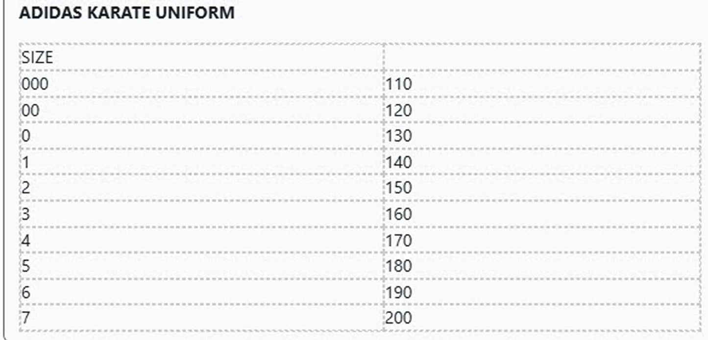 Eclipse Martial Art Supplies sporting goods WKF ADIDAS CLUB TRAINING GI KARATE UNIFORM