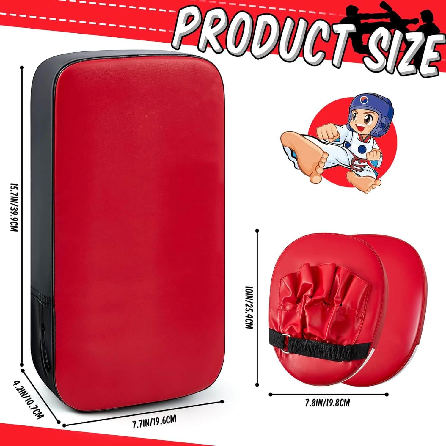 EclipseMartialArtsSupplies sporting goods 7 in 1 Taekwondo Kick Pad Boxing Training Equipment