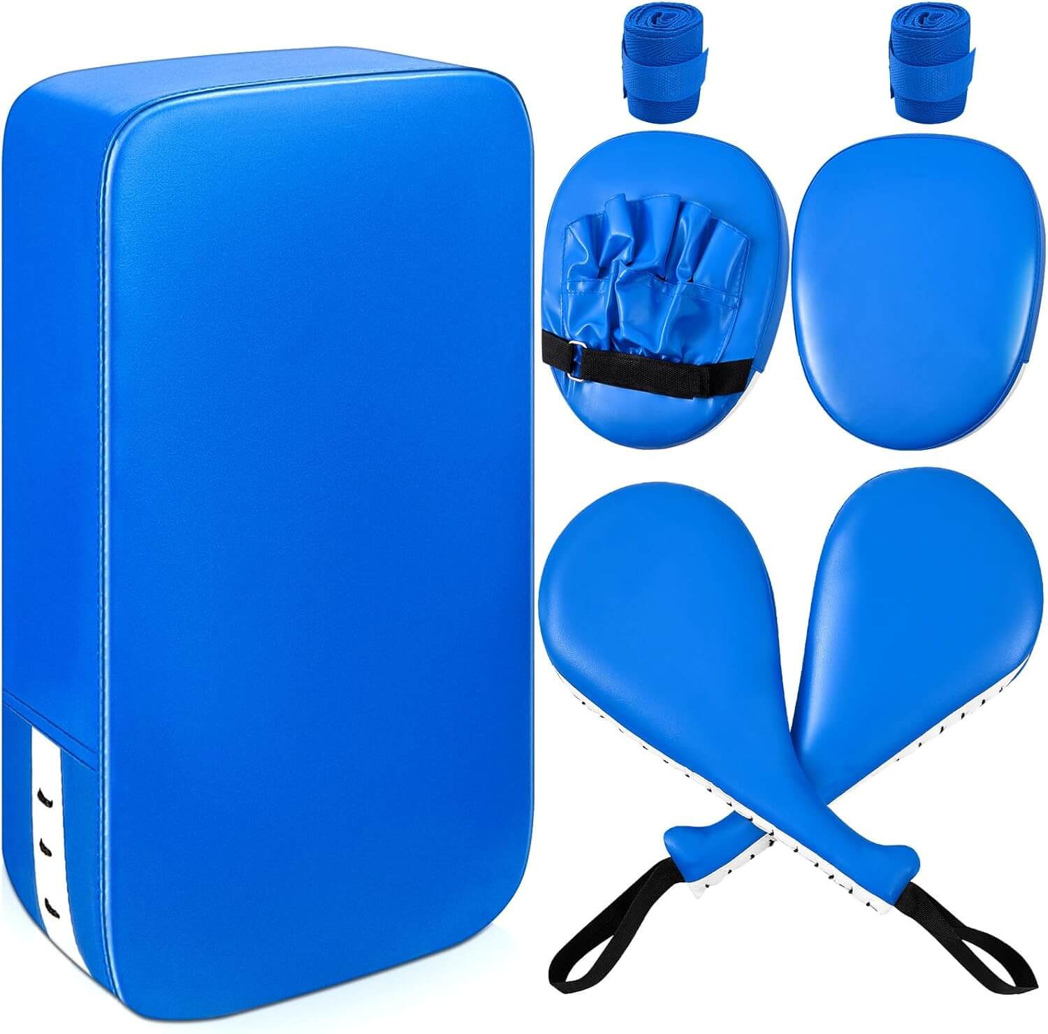 EclipseMartialArtsSupplies sporting goods Blue 7 in 1 Taekwondo Kick Pad Boxing Training Equipment