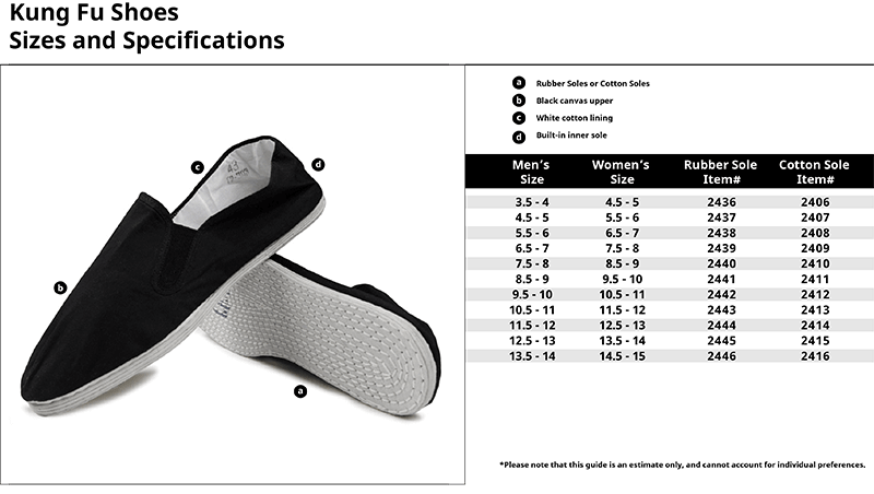 EclipseMartialArtsSupplies sporting goods Kung Fu Tai Chi Shoes rubber or cotton sole