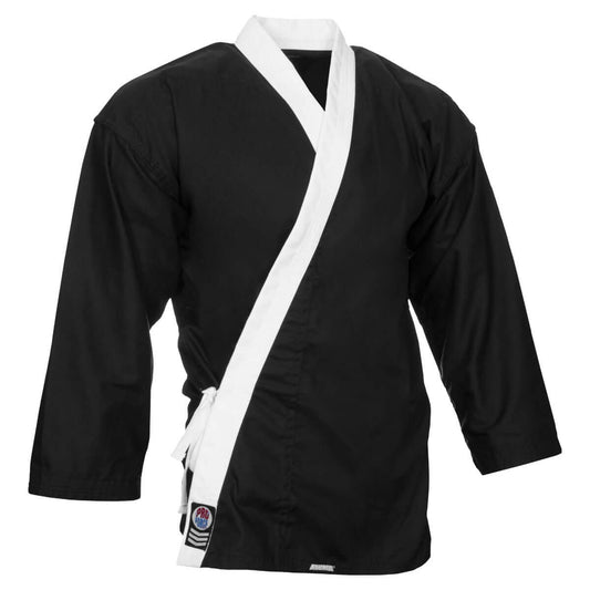 ProForce Karate Uniform 1-ch med ProForce 7.5 oz Instructor Karate Jacket Black with White