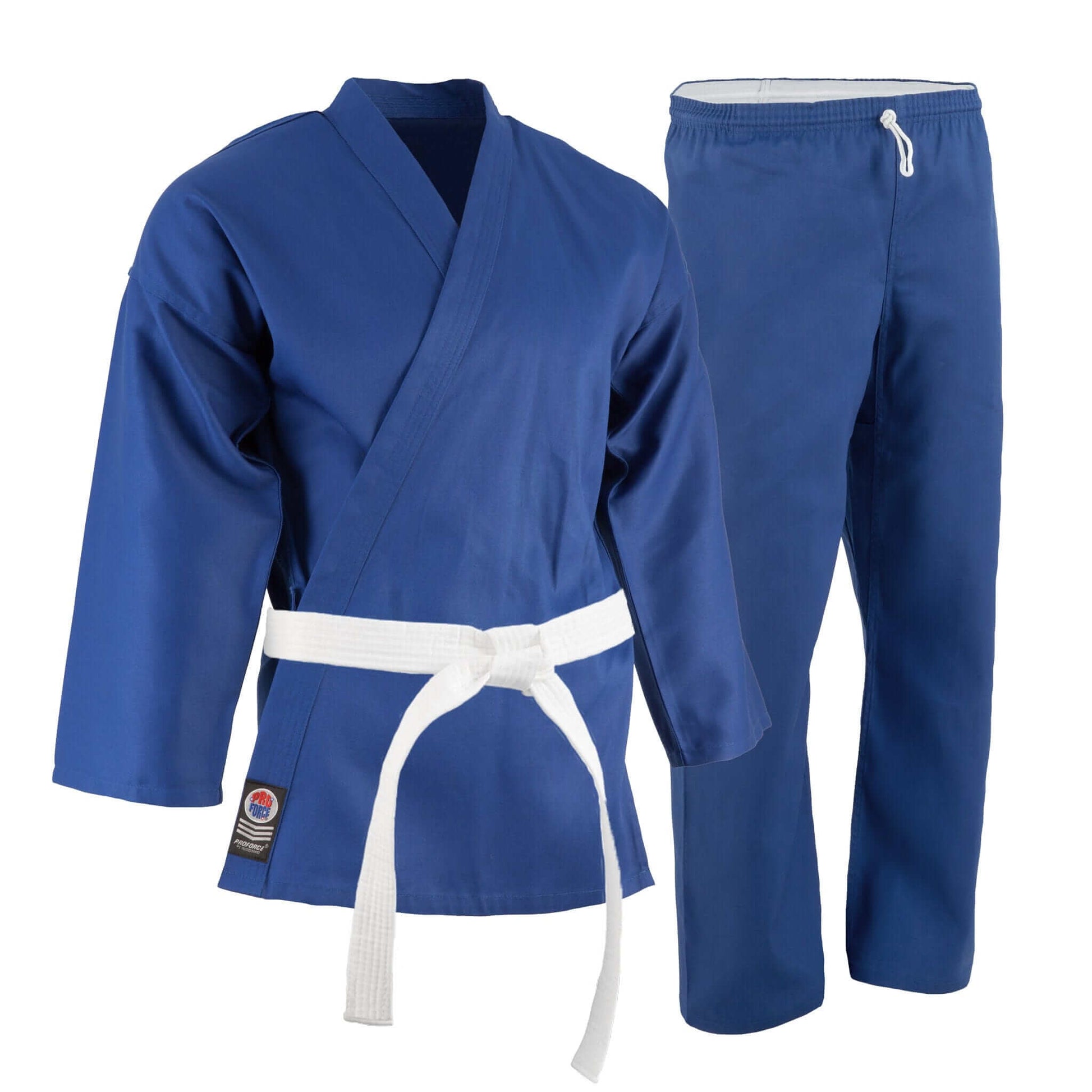 ProForce sporting goods Blue / 000 ch xx-small ProForce 6 oz Karate Uniform Elastic Drawstring Pants poly cotton blend