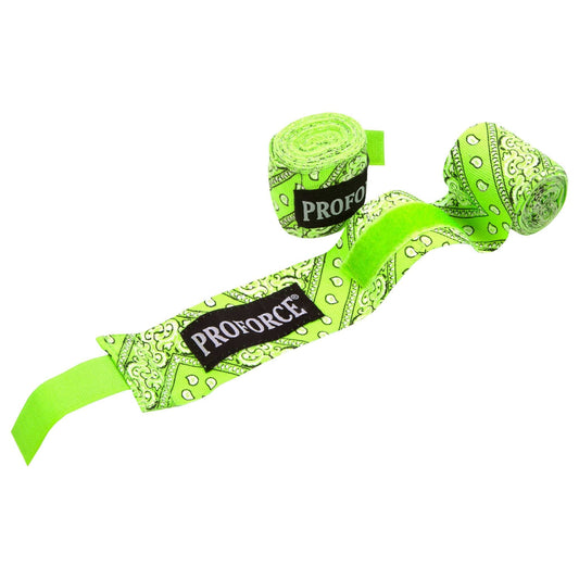 ProForce Sporting Goods green paisley ProForce Designer boxing Hand Wraps - 120 inch