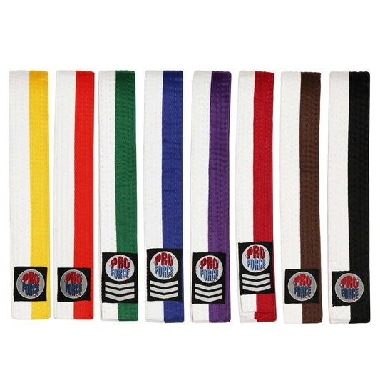 ProForce sporting goods ProForce 1.5 inch wide Double Wrap Two-Tone Karate Belt