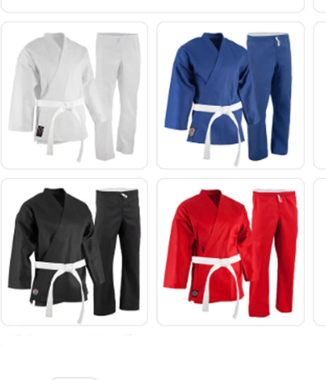 ProForce sporting goods ProForce 6 oz Karate Uniform Elastic Drawstring Pants poly cotton blend