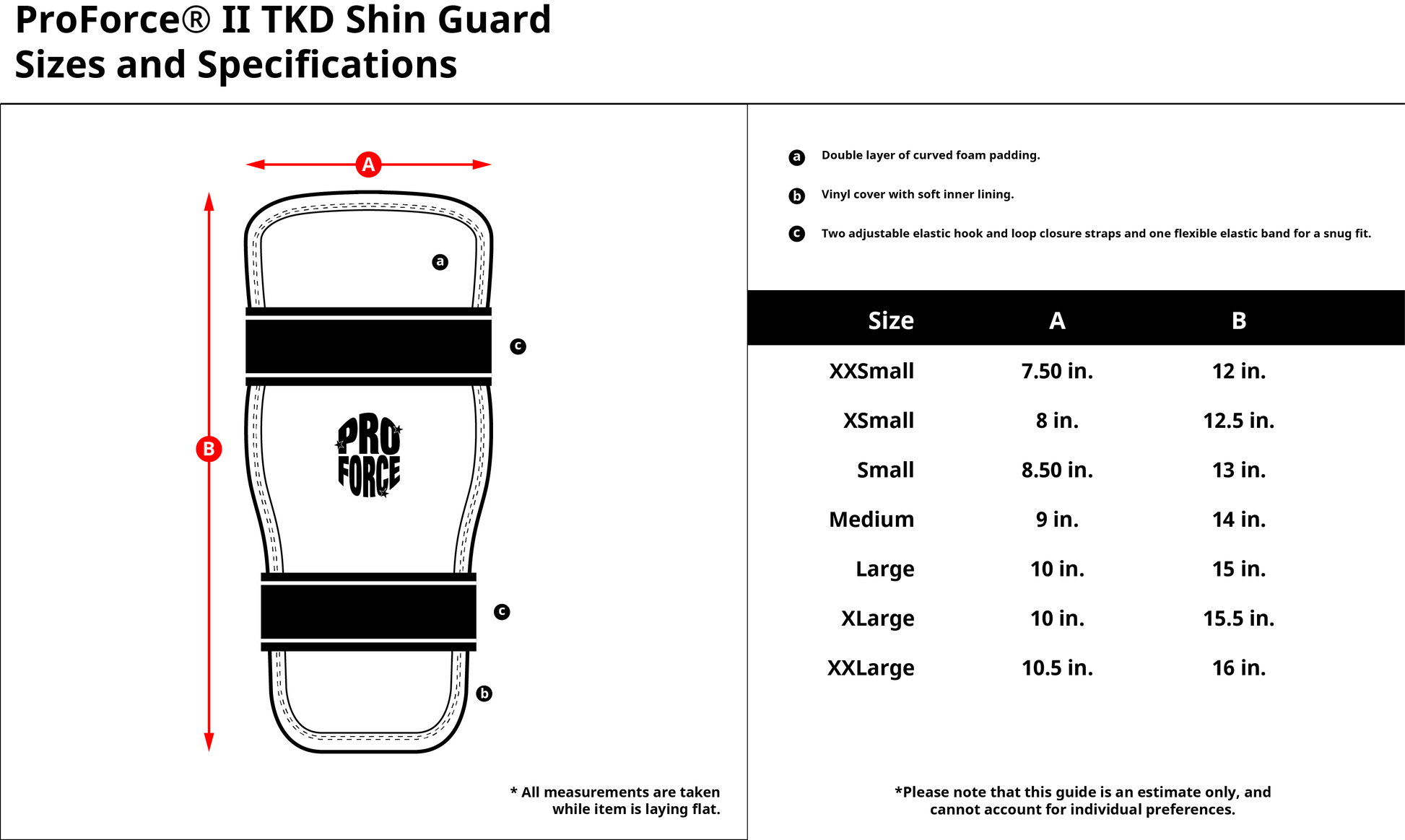 ProForce sporting goods ProForce II TKD Shin Guard taekwondo sparring