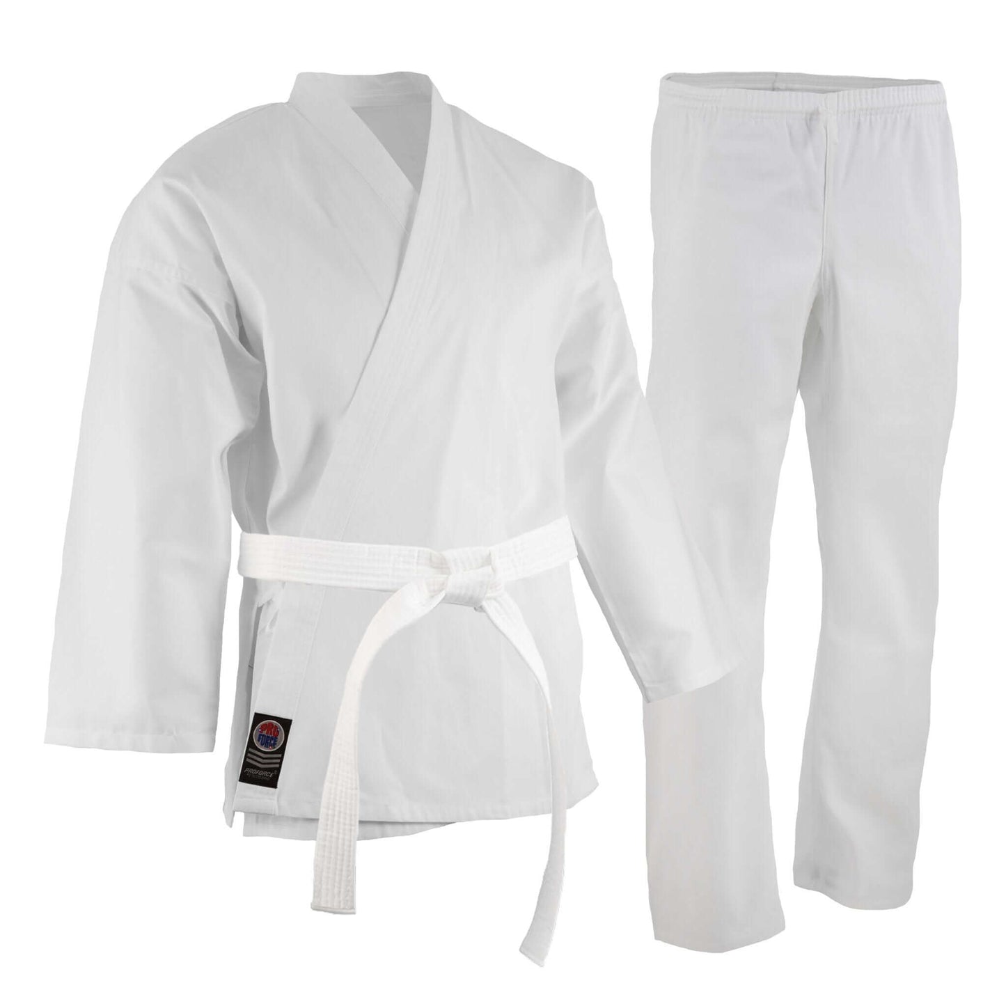 ProForce sporting goods White / 0000 ch xxx-small ProForce 6 oz Karate Uniform Elastic Drawstring Pants poly cotton blend