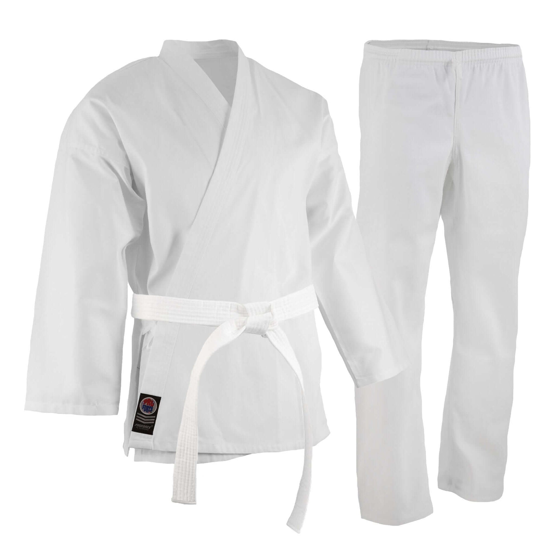 ProForce sporting goods White / 0000 ch xxx-small ProForce 6 oz Karate Uniform Elastic Drawstring Pants poly cotton blend